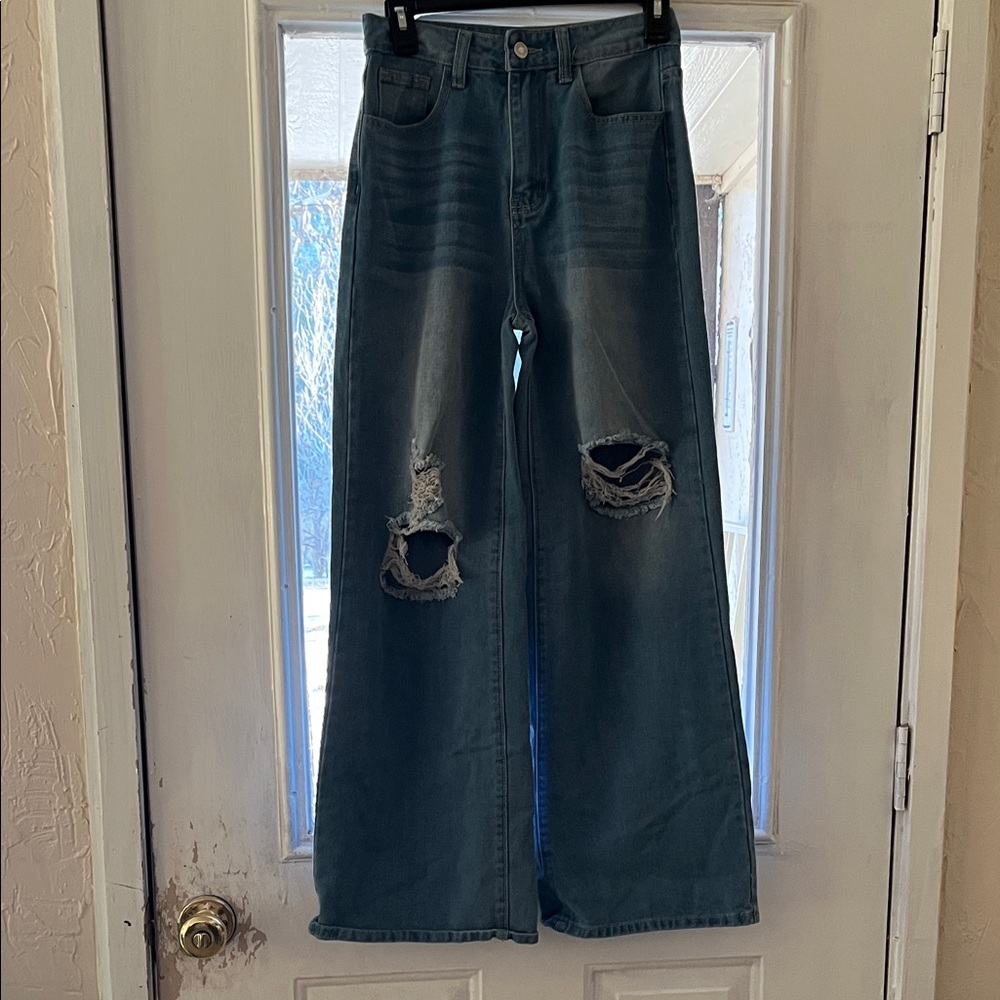 SHEIN Light Blue Denim Jeans